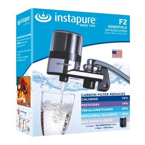 instapure faucet water filter F2 F2CE chrome clear package 700x700 WEB